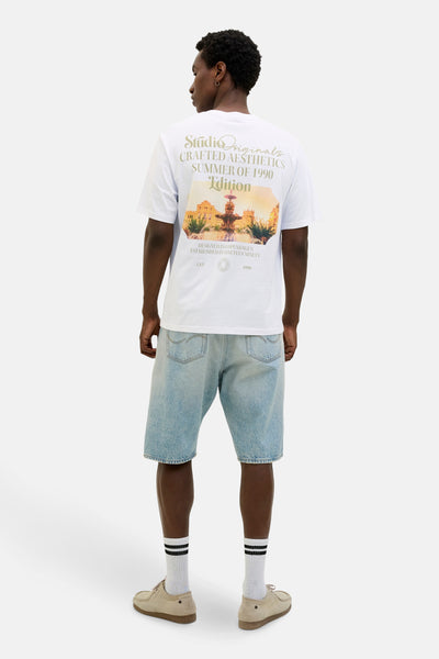 T-shirt (korte mouwen) Wit - ORIGINALS BY JACK & JONES