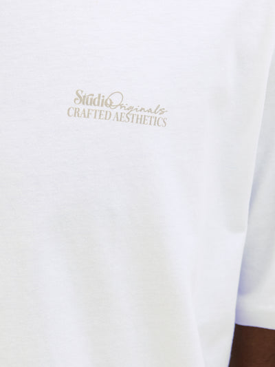 T-shirt (korte mouwen) Wit - ORIGINALS BY JACK & JONES