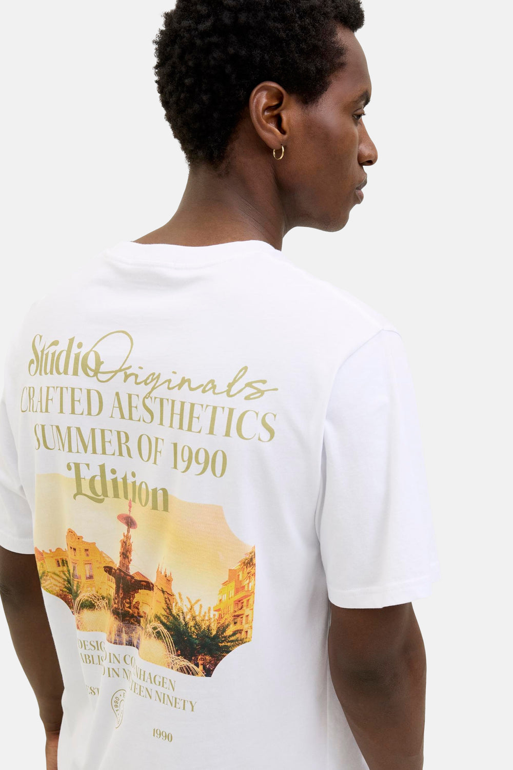 T-shirt (korte mouwen) Wit - ORIGINALS BY JACK & JONES