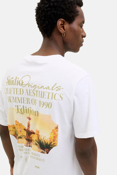 T-shirt (korte mouwen) Wit - ORIGINALS BY JACK & JONES
