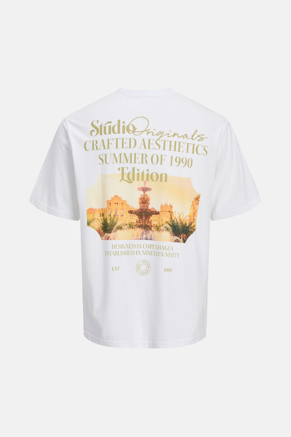 T-shirt (korte mouwen) Wit - ORIGINALS BY JACK & JONES