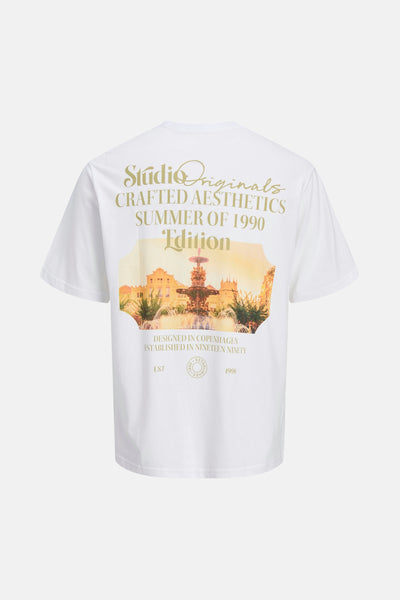 T-shirt (korte mouwen) Wit - ORIGINALS BY JACK & JONES