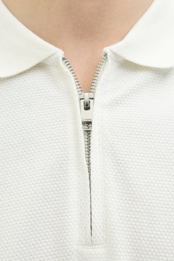 Heren tops polo korte mouw Wit - JJREBEL