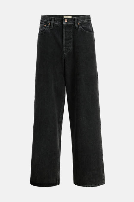 Jeans wide van donkergrijs denim van JACK & JONES JEANS INTELLIGENCE, met wijde pijpen en zakken.