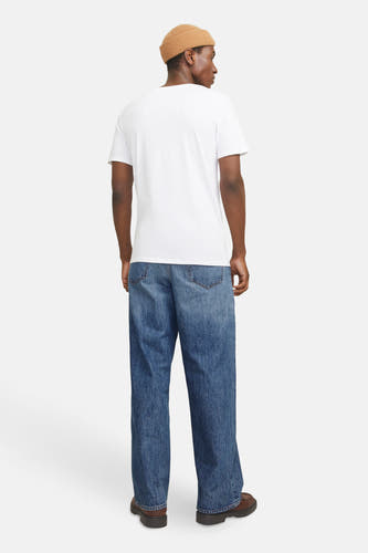 Blauwe denim wide jeans van JACK & JONES JEANS INTELLIGENCE, met een vintage wassing en losse pasvorm.