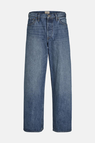 Blauwe wijde jeans van JACK & JONES JEANS INTELLIGENCE, met knoopsluiting en zakken.