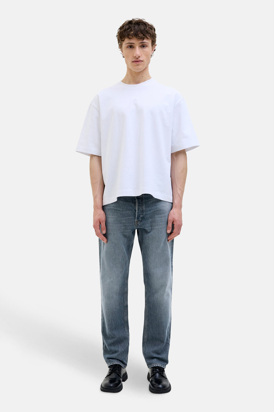 Jeans tapered mid blue denim - JACK & JONES JEANS INTELLIGENCE - JACK & JONES JEANS INTELLIGENCE