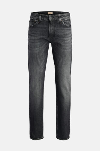 Jeans straight dark grey denim van JACK & JONES, met subtiele verwassen details en klassieke styling.
