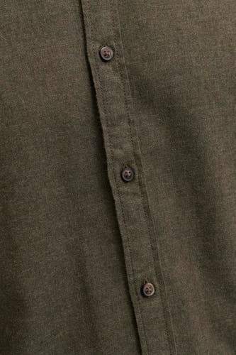 Groen hemd met lange mouwen van ORIGINALS BY JACK & JONES, met een subtiele textuur en knoopsluiting.
