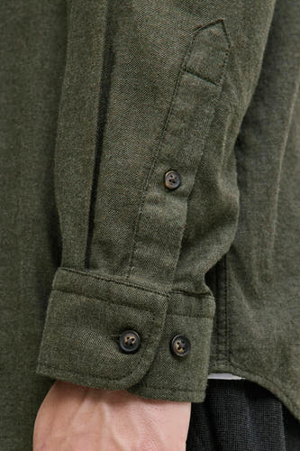 Groen hemd met lange mouwen van ORIGINALS BY JACK & JONES, met knoopdetail en zichtbare mouw.
