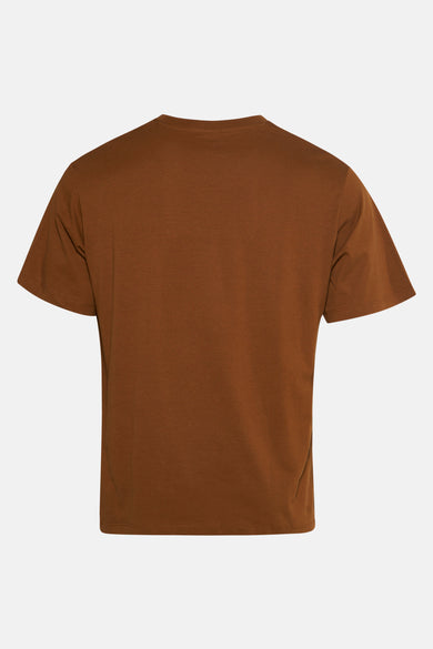 Bruin T-shirt met korte mouwen van ORIGINALS BY JACK & JONES, achterkant weergegeven.
