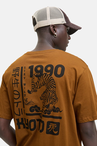 T-shirt à manches courtes - brun - ORIGINALS BY JACK & JONES