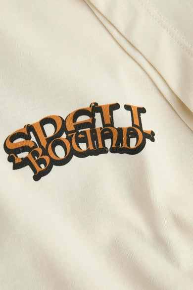 T-shirt beige à manches courtes d'ORIGINALS BY JACK & JONES, avec une impression décorative 'Sport Bound'.