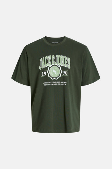 Groen T-shirt met korte mouwen van ORIGINALS BY JACK & JONES, met vintage logo print.