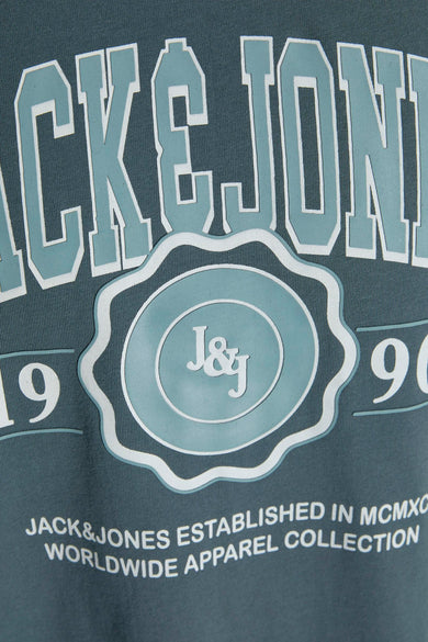 Blauw T-shirt met korte mouwen van Originals by Jack & Jones, met grafische print en logo.