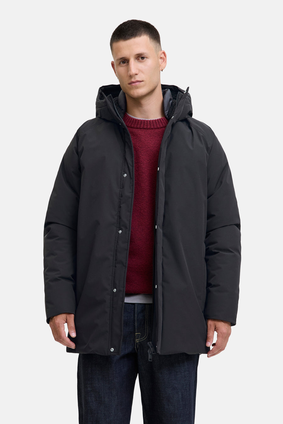 Jas (lang) zwart - ORIGINALS BY JACK & JONES