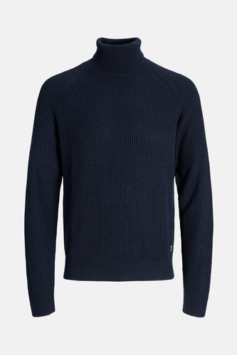 Pull à col roulé - bleu