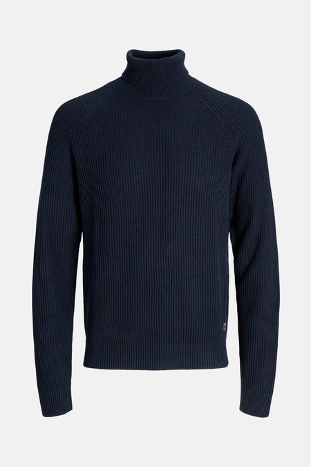 Pull met rolkraag - blauw