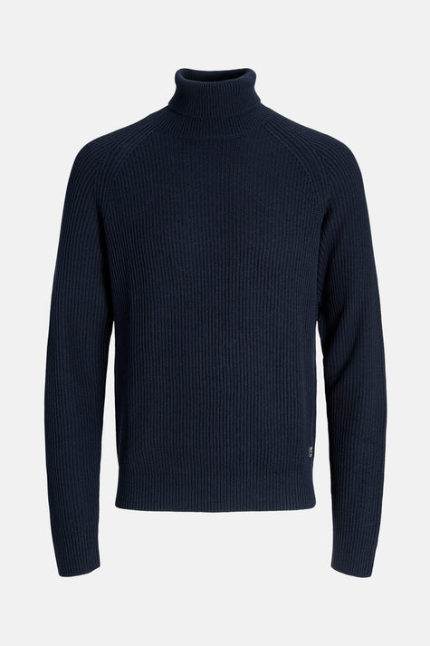 Pull met rolkraag - blauw