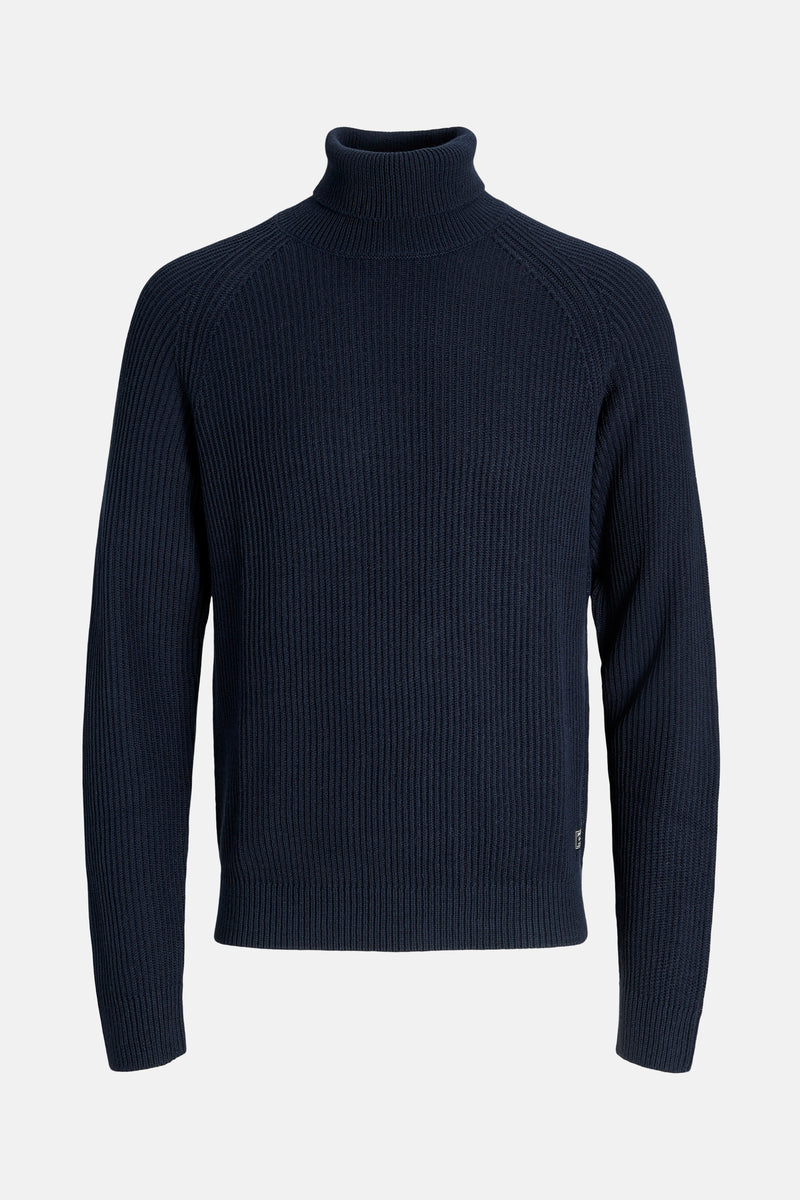 Pull met rolkraag - blauw