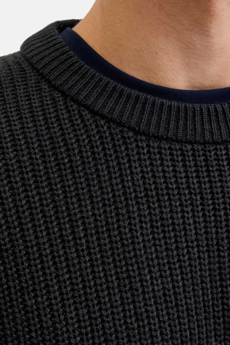 Pull col O noir - PREMIUM by JACK & JONES