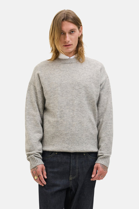 Pull O-hals - Light Grey Melange