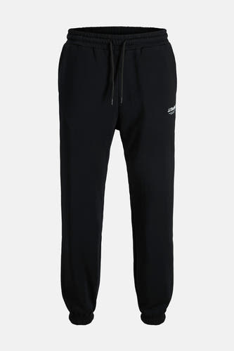 Zwarte joggingbroek van JACK & JONES JEANS INTELLIGENCE, met trekkoord en subtiele logo-opdruk.