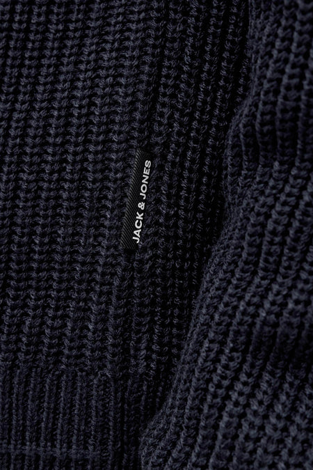 Pull col V bleu - PREMIUM by JACK & JONES