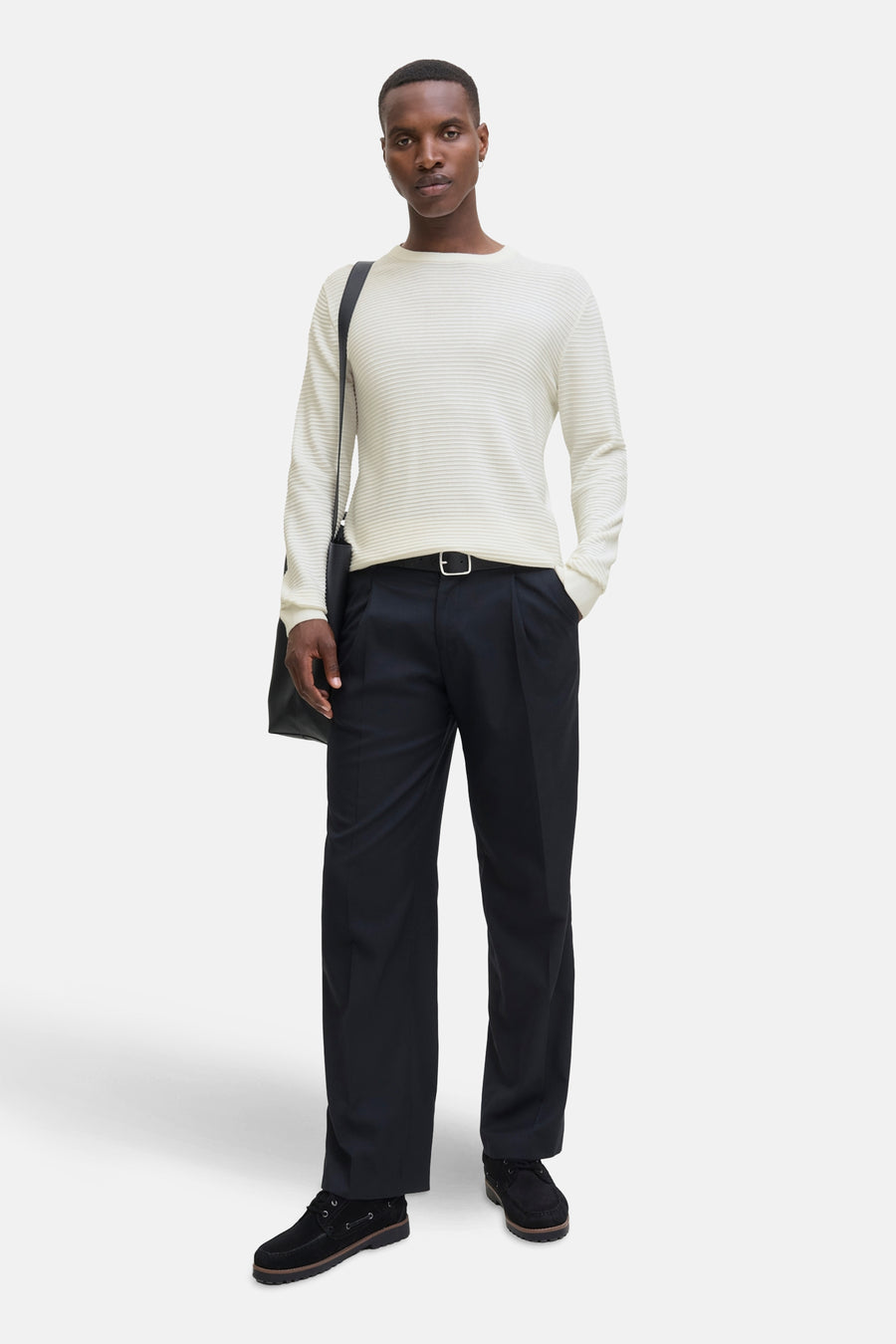 Pull à col rond - Blanc - CORE BY JACK & JONES