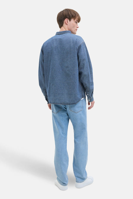 Jeanshemd mid blue denim - JJREBEL