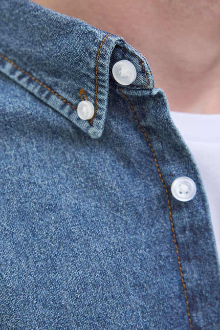 Jeanshemd mid blue denim - JJREBEL