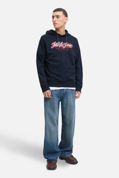Sweat à capuche bleu - ORIGINALS BY JACK & JONES