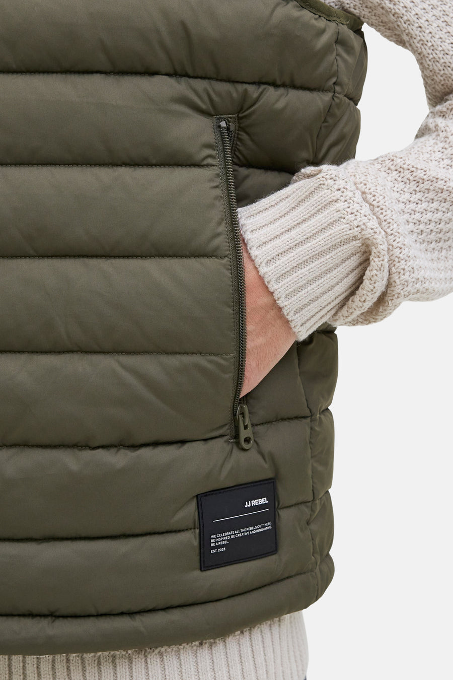 Bodywarmer - Kaki - JJREBEL - 4