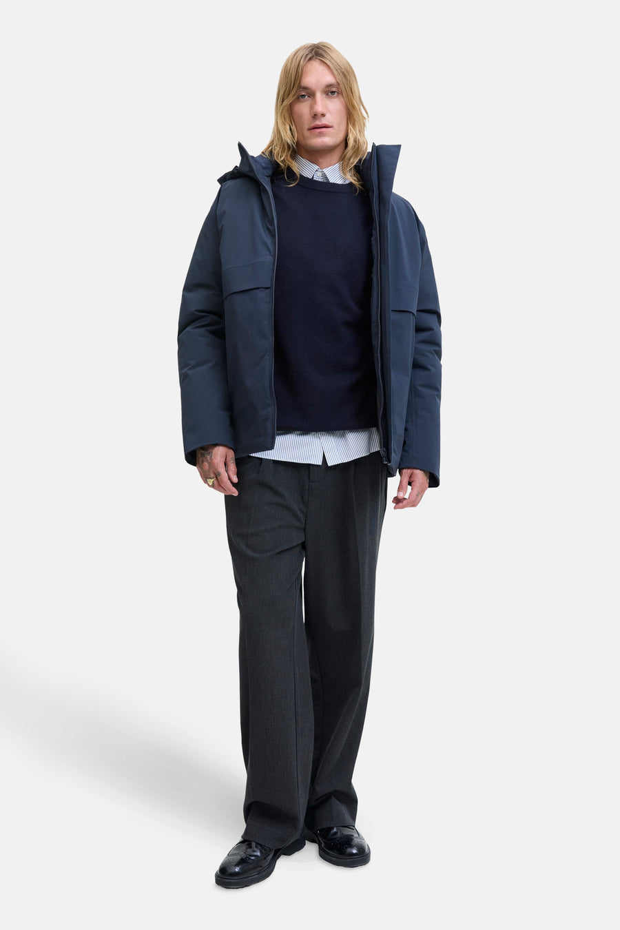 Pull met ronde hals - blauw - PREMIUM by JACK & JONES