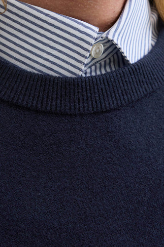 Pull met ronde hals - blauw - PREMIUM by JACK & JONES