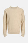 Pull met ronde hals - beige
