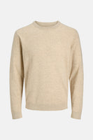 Pull met ronde hals - beige