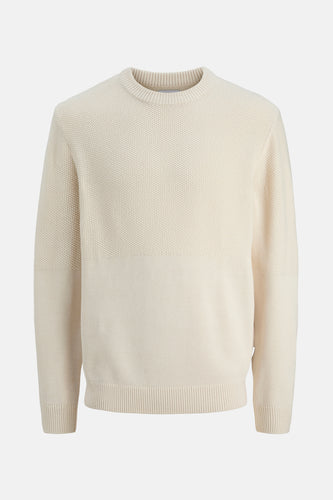 Pull met ronde hals - beige