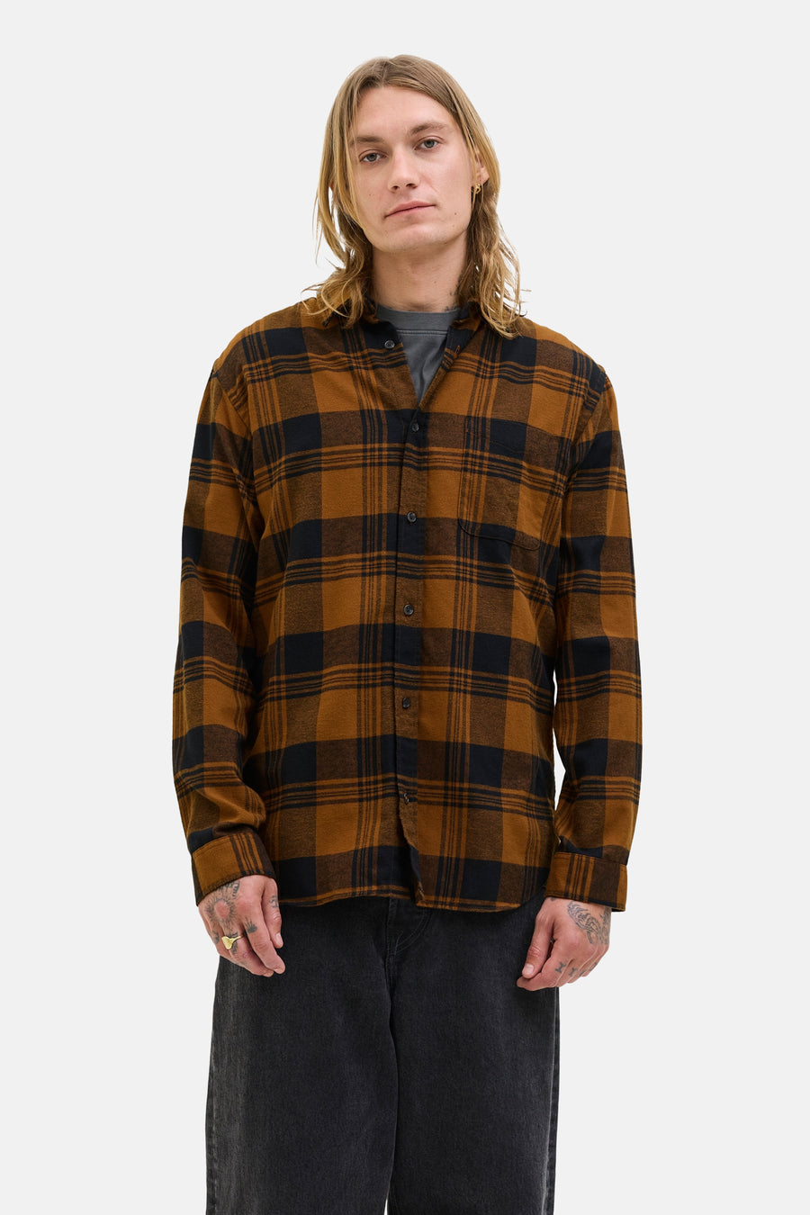 Hemd met lange mouwen - bruin - PREMIUM BLUE by JACK & JONES