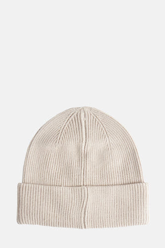 Beige muts van ACCESSORIES BY JACK & JONES, met geribbelde textuur.