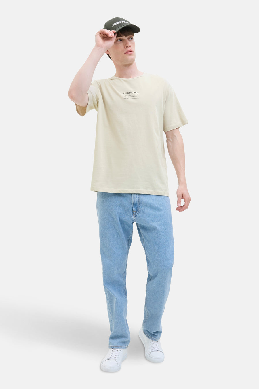 T-shirt à manches courtes - écru - JJREBEL