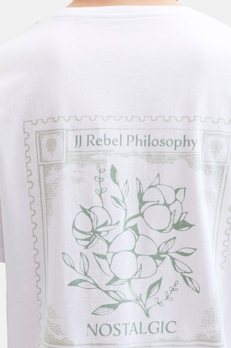 T-shirt à manches courtes - blanc - JJREBEL