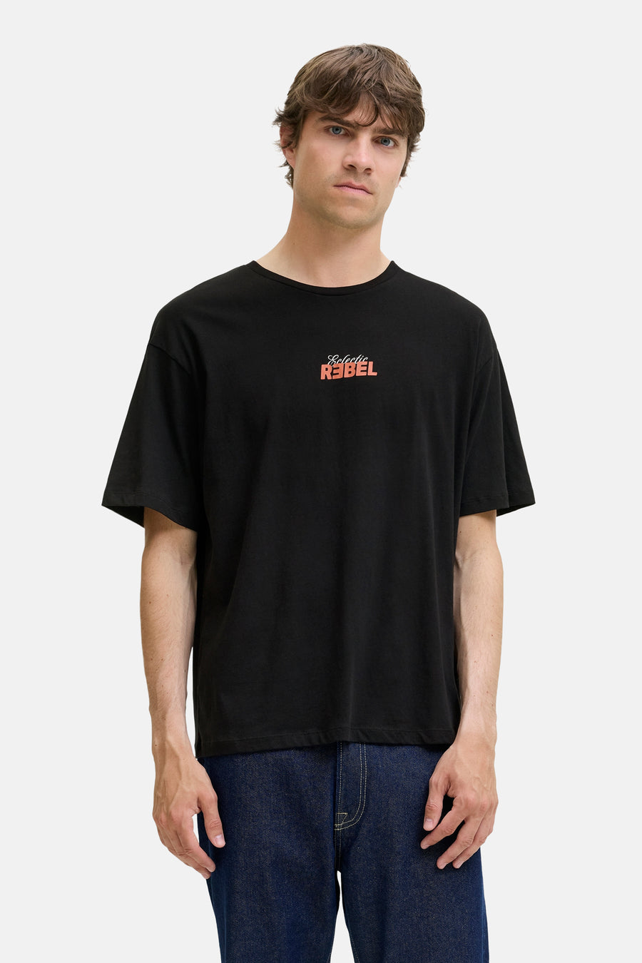 T-shirt à manches courtes - noir - JJREBEL