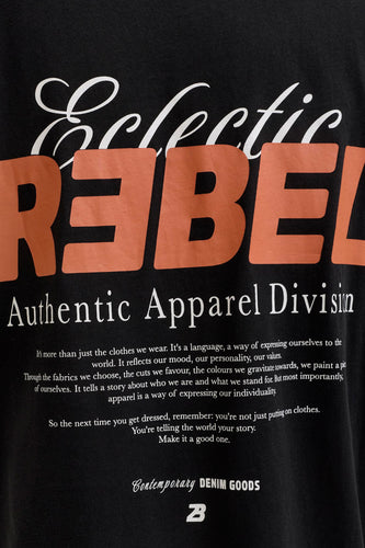 T-shirt à manches courtes - noir - JJREBEL