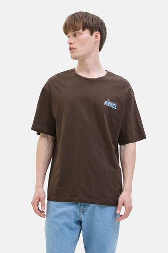 T-shirt à manches courtes - brun - JJREBEL