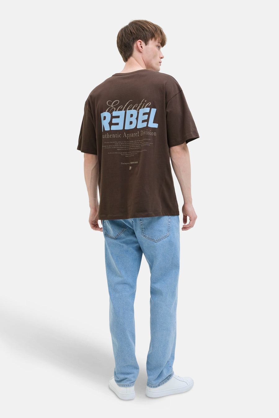 T-shirt à manches courtes - brun - JJREBEL