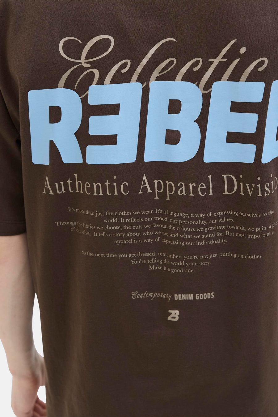 T-shirt à manches courtes - brun - JJREBEL