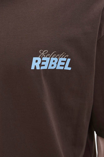 T-shirt à manches courtes - brun - JJREBEL