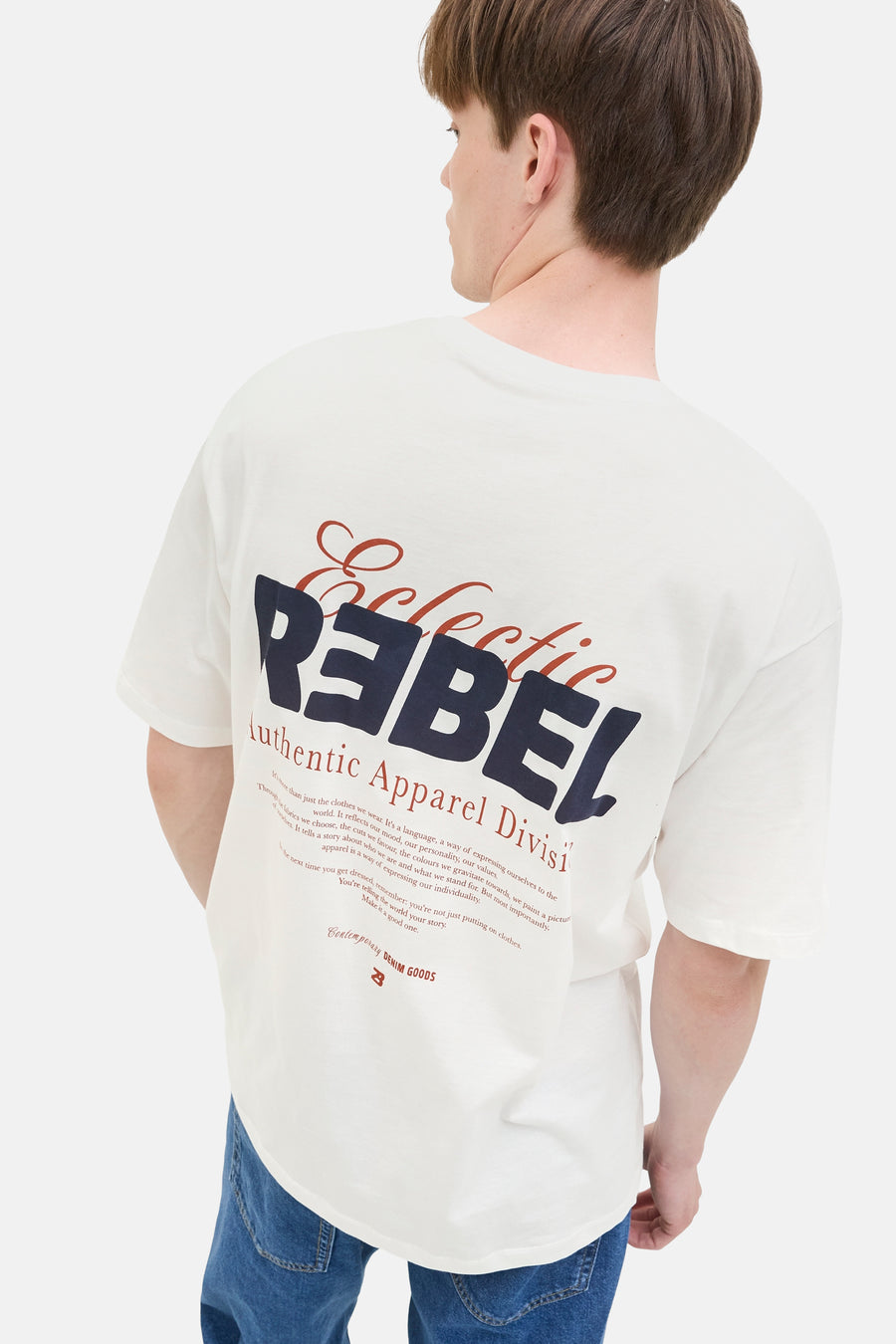 T-shirt à manches courtes - blanc - JJREBEL