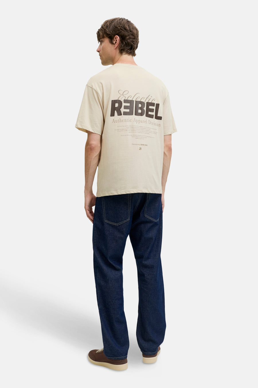 T-shirt à manches courtes - écru - JJREBEL